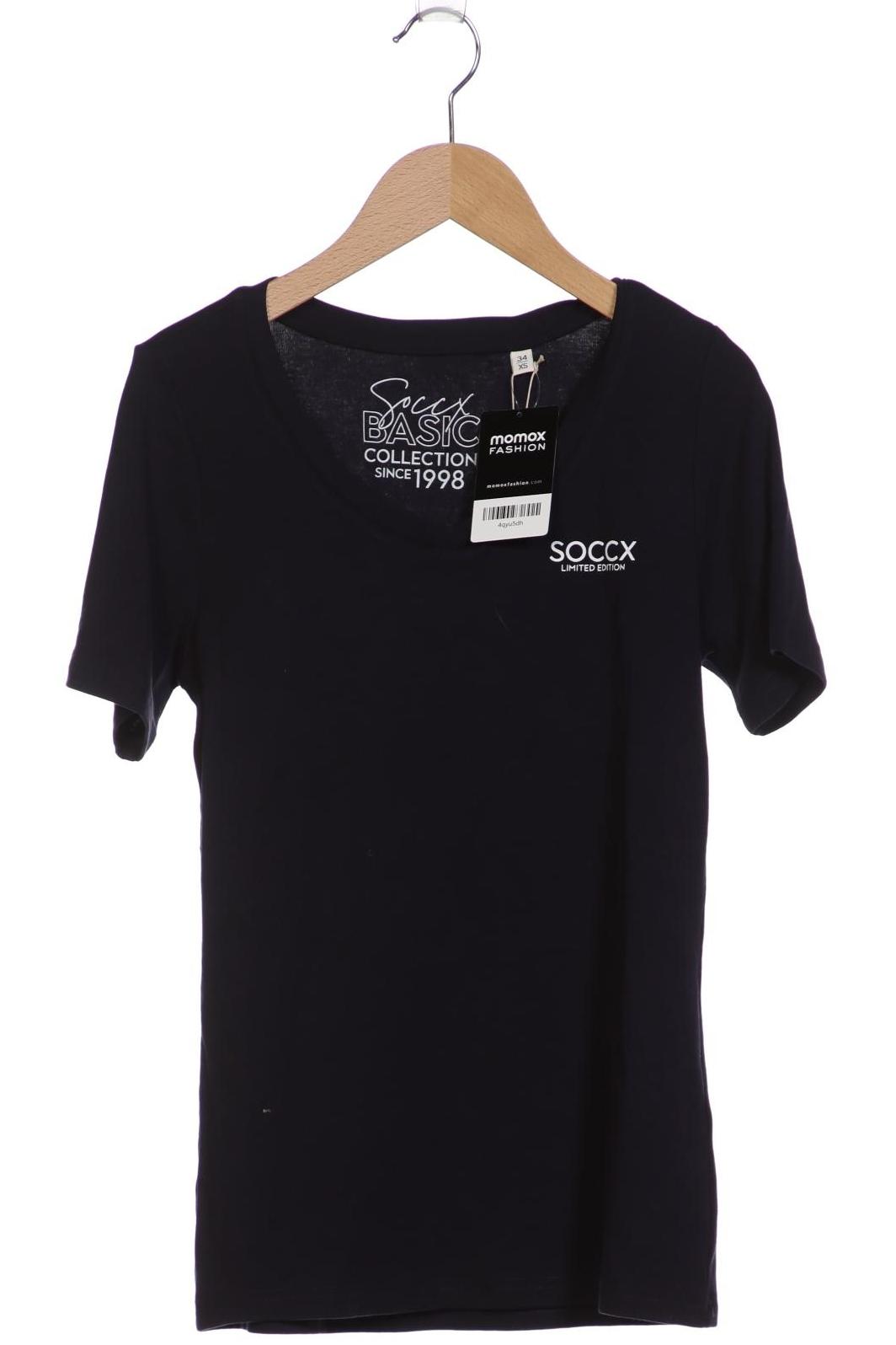 

Soccx Damen T-Shirt, marineblau, Gr. 34