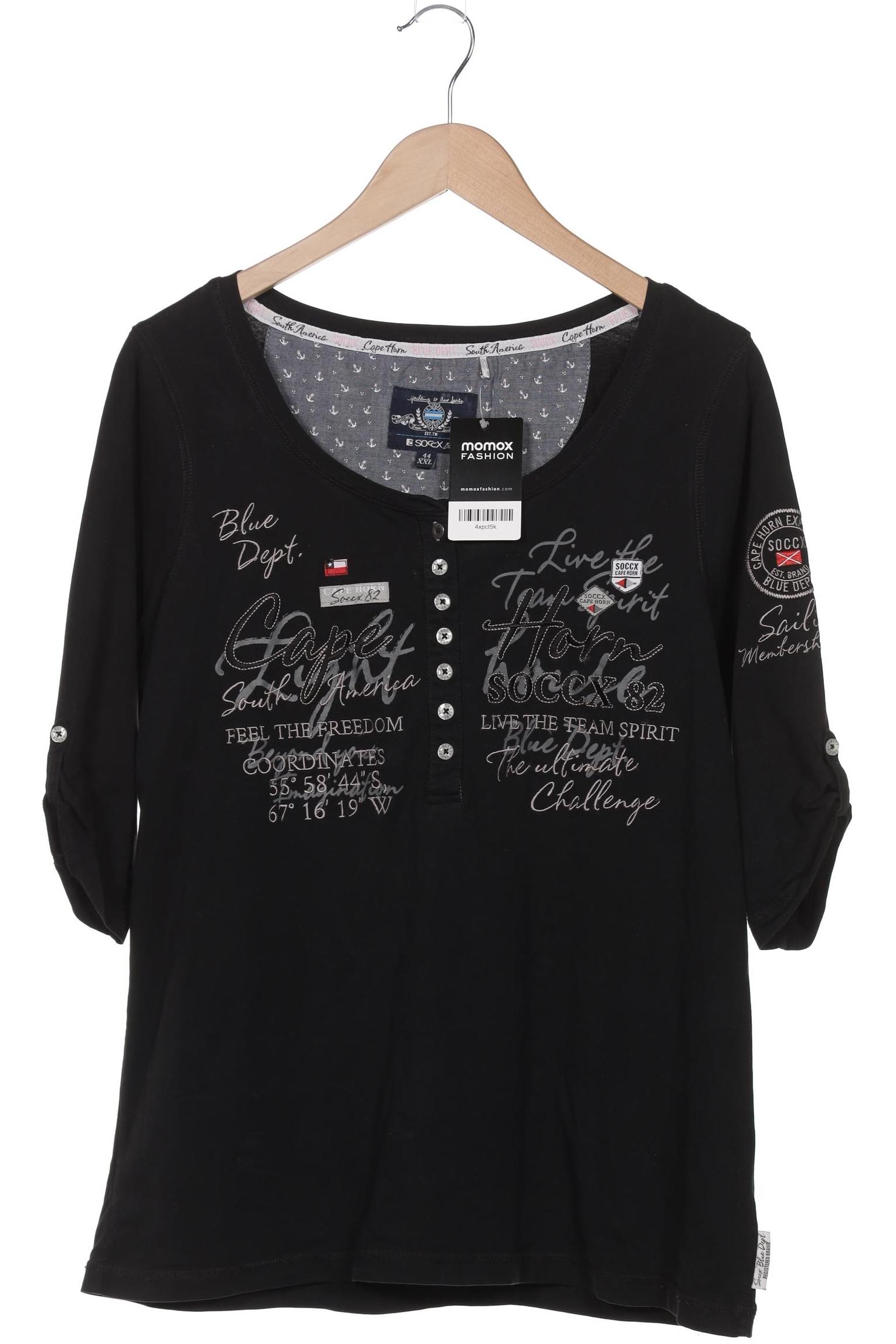 

Soccx Damen T-Shirt, schwarz, Gr. 44