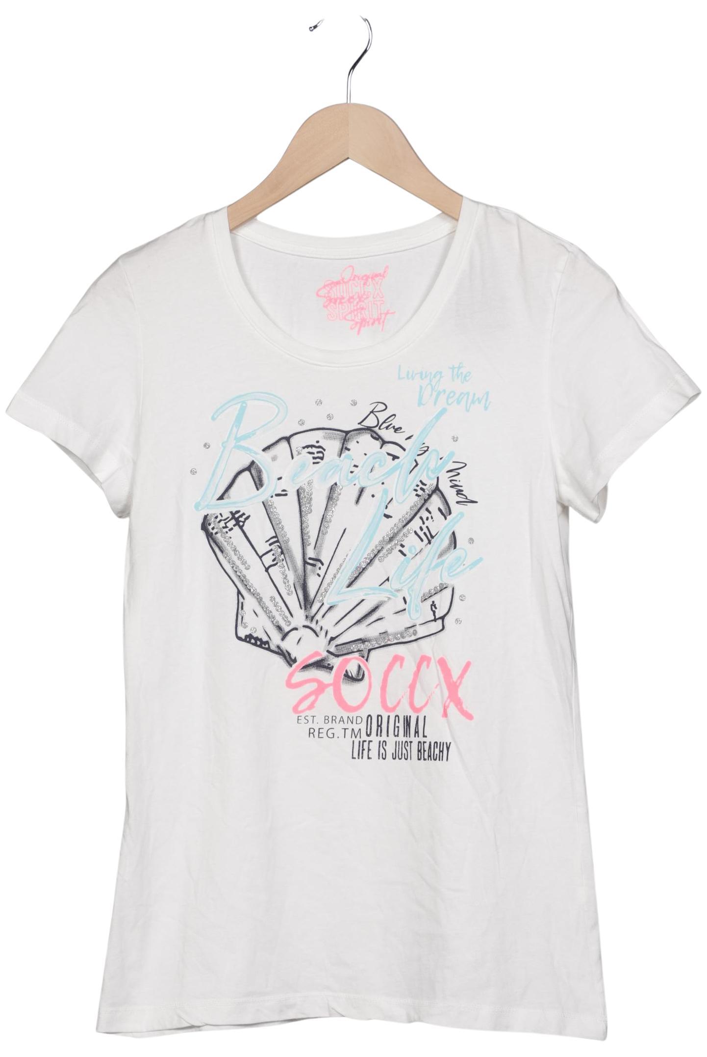 

Soccx Damen T-Shirt, weiß, Gr. 38