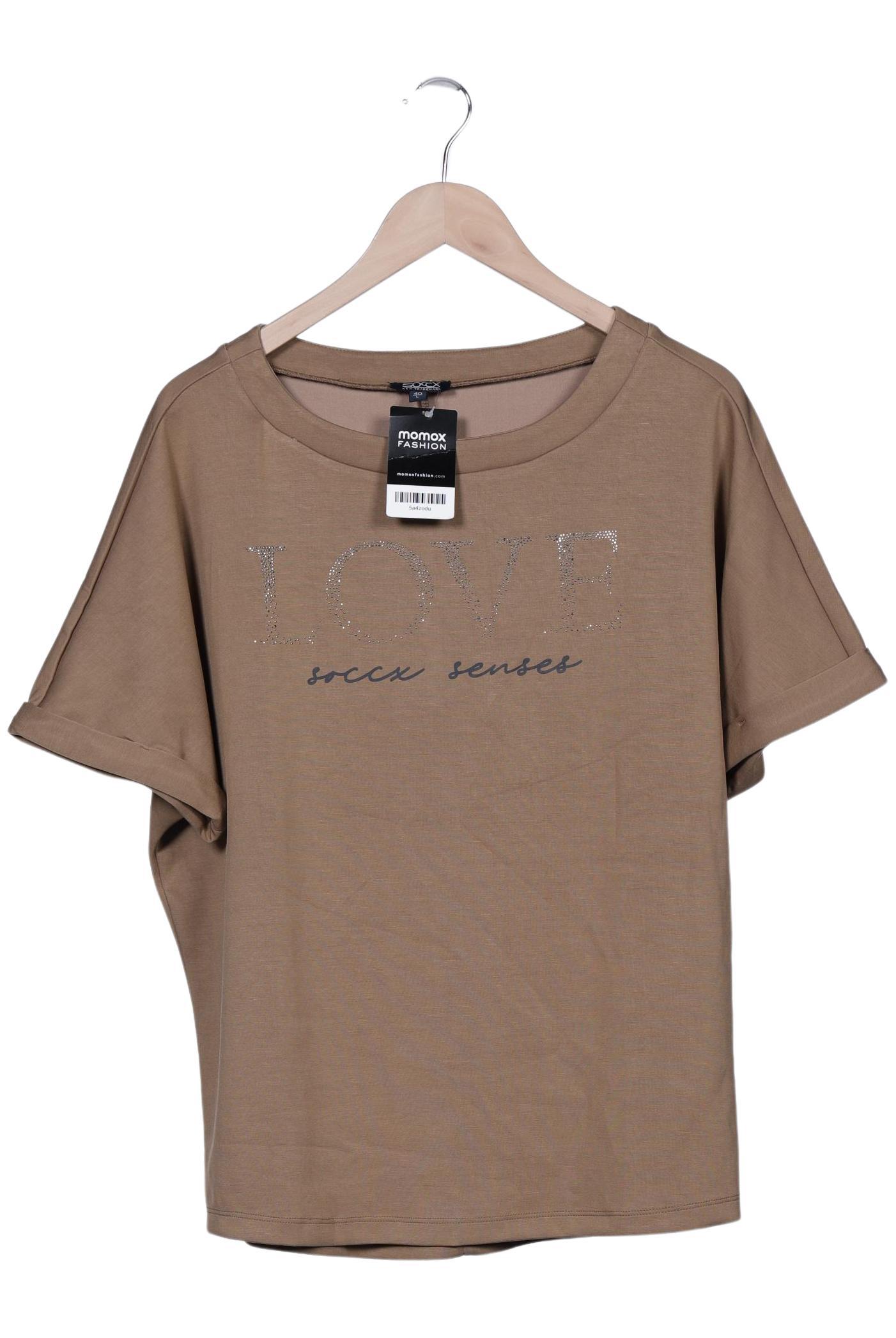 

Soccx Damen T-Shirt, braun, Gr. 40