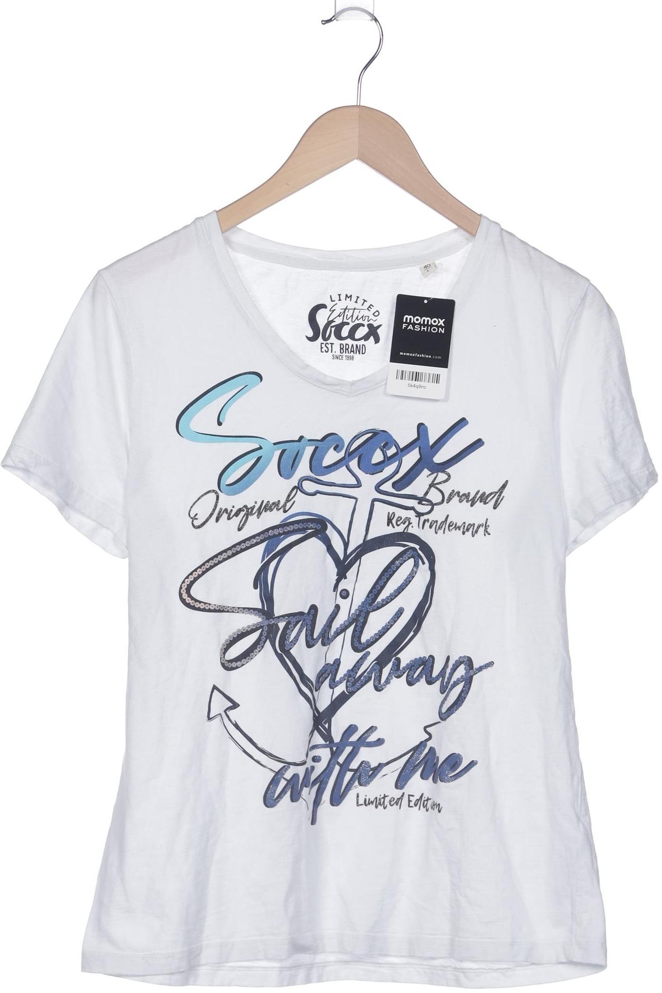 

Soccx Damen T-Shirt, weiß, Gr. 40