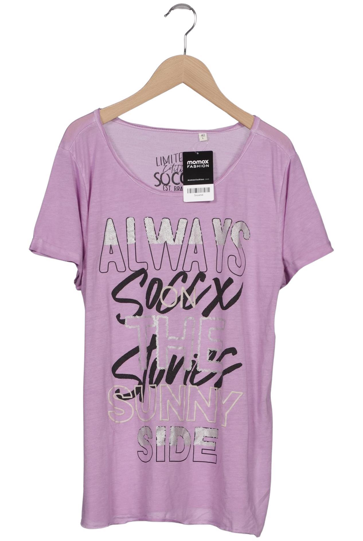 

Soccx Damen T-Shirt, flieder, Gr. 40