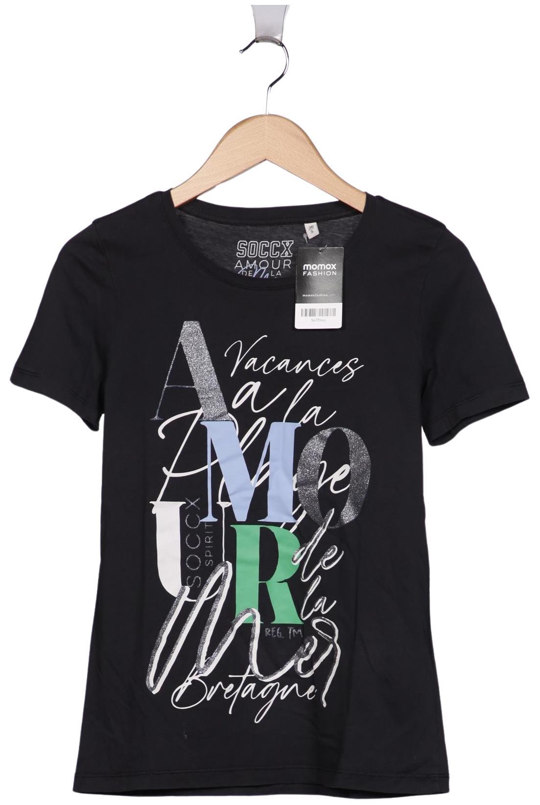 

Soccx Damen T-Shirt, schwarz, Gr. 36