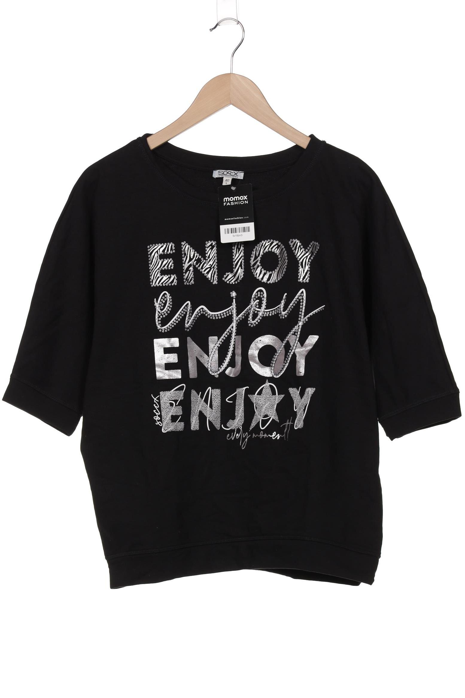 

Soccx Damen T-Shirt, schwarz, Gr. 40