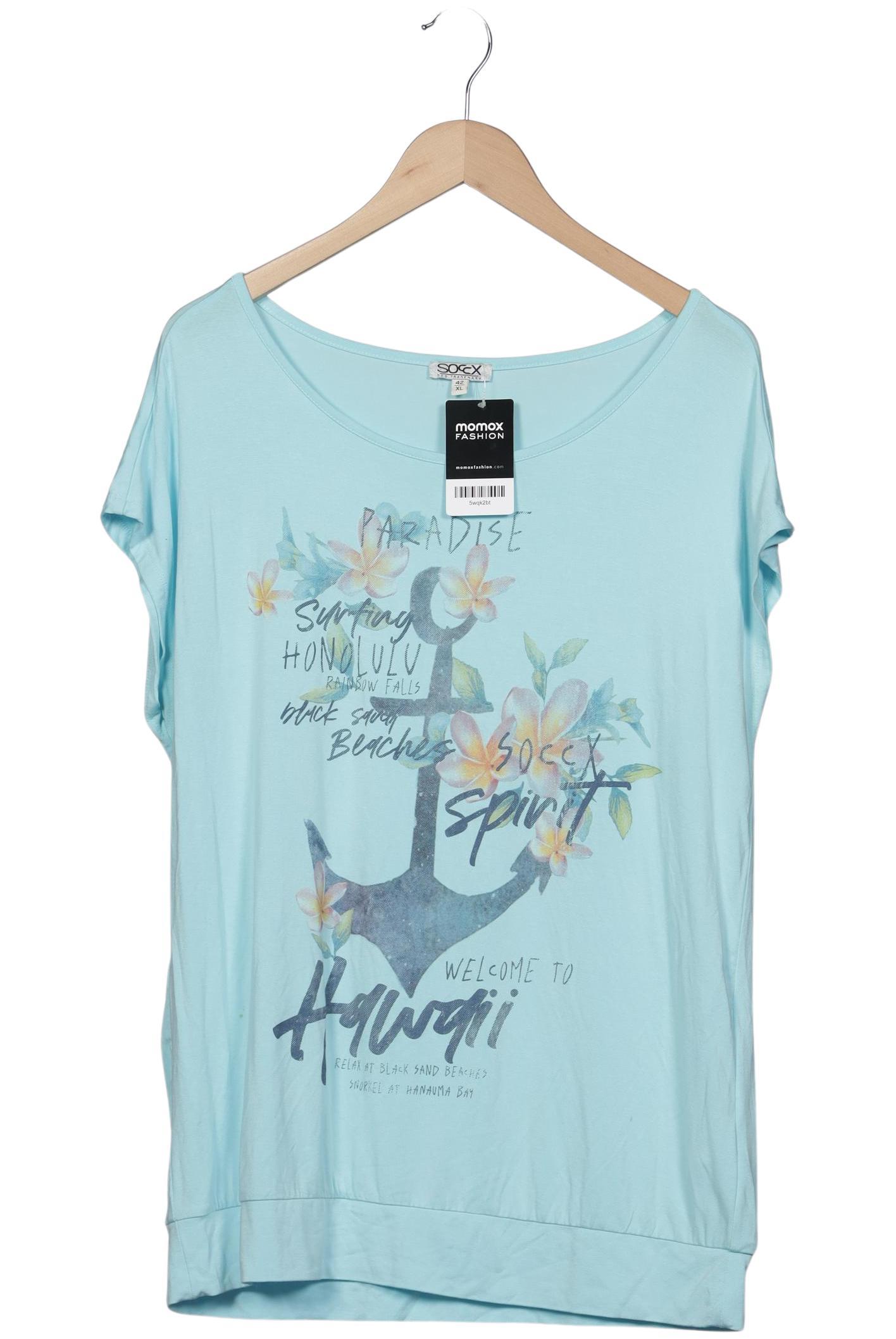 

Soccx Damen T-Shirt, hellblau, Gr. 42