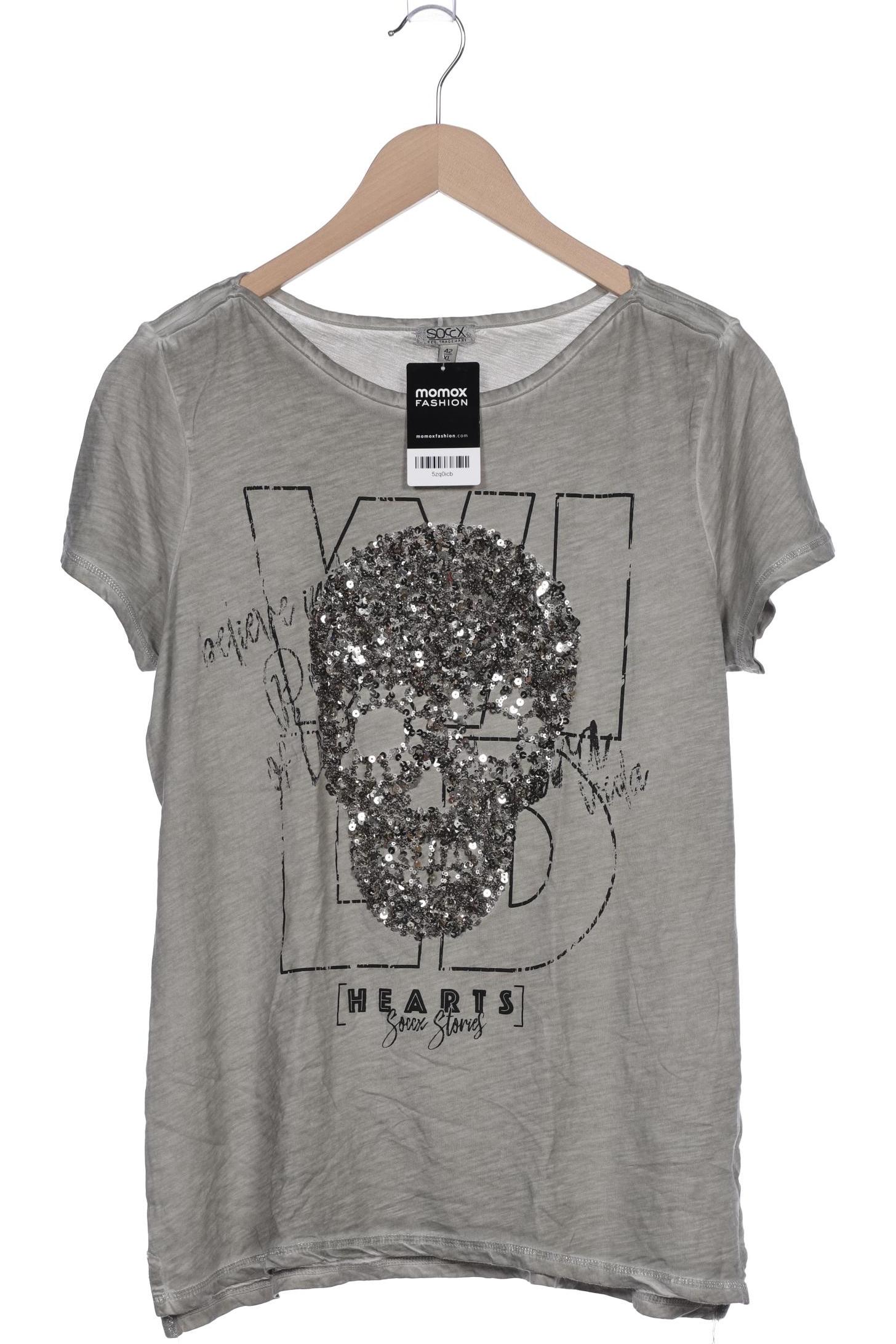 

Soccx Damen T-Shirt, grau, Gr. 42