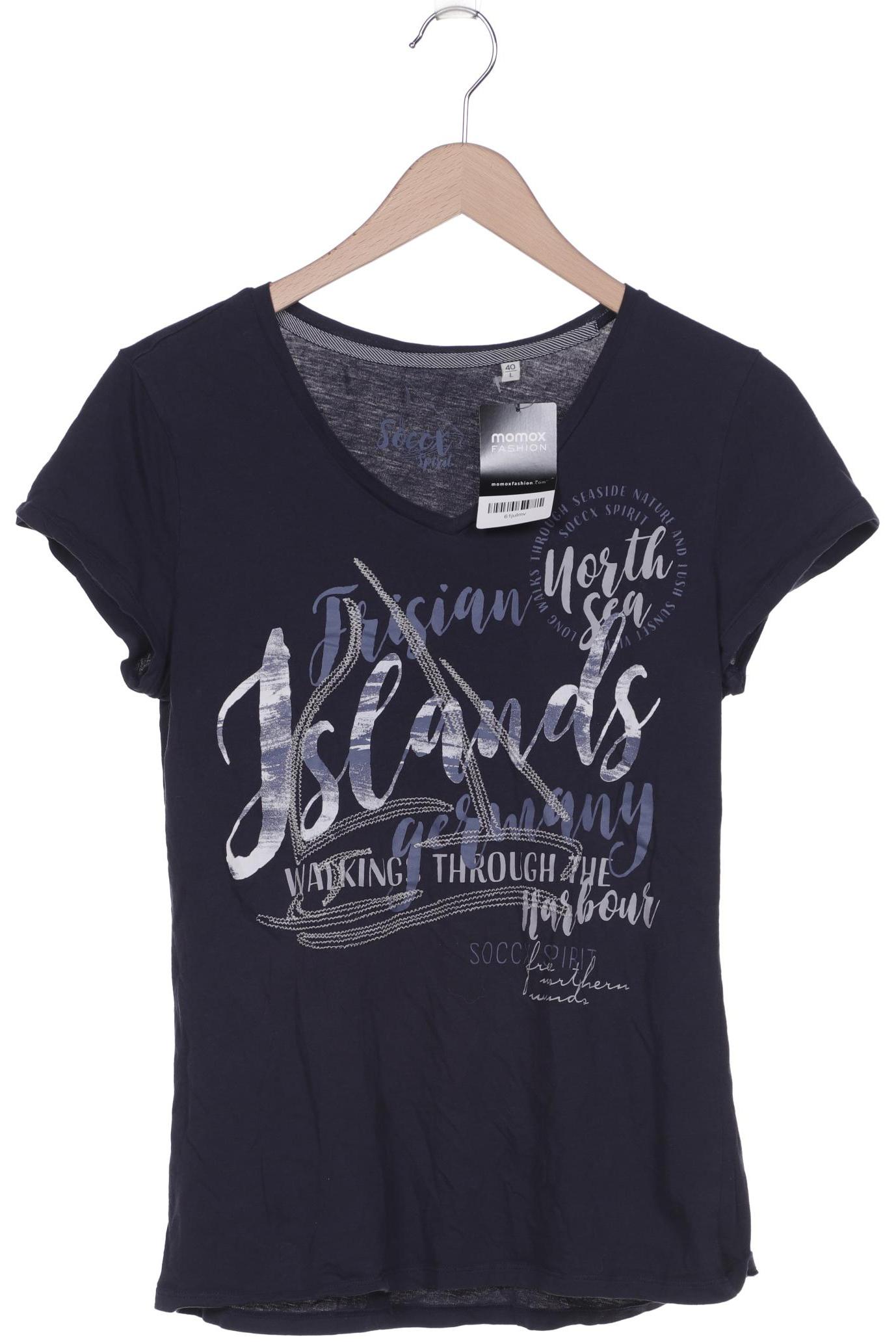 

SOCCX Damen T-Shirt, marineblau