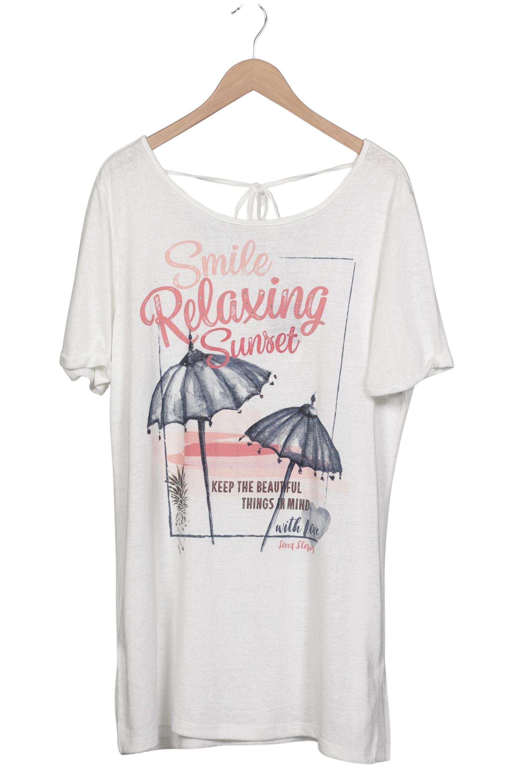 

Soccx Damen T-Shirt, weiß, Gr. 44