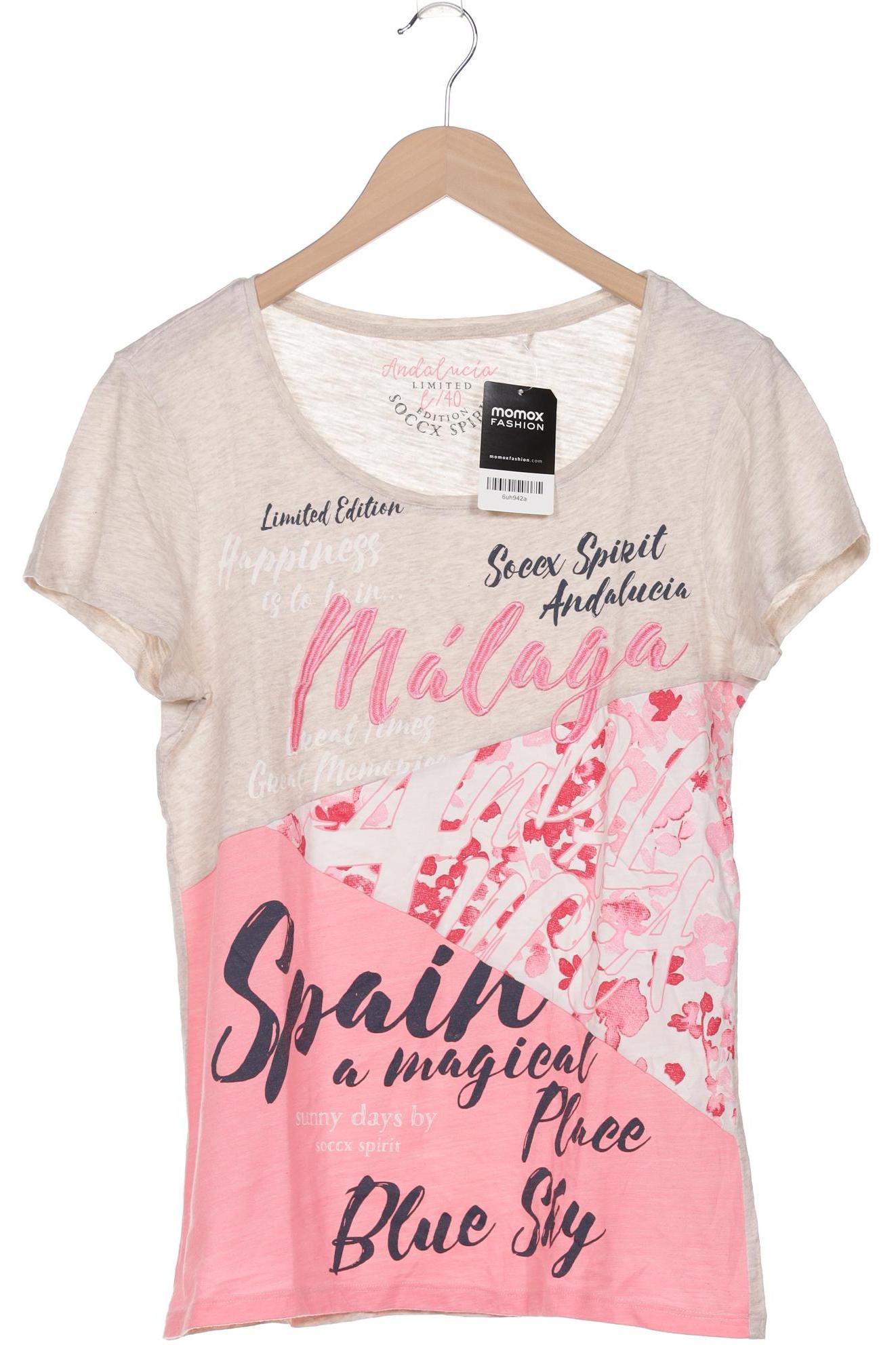 

Soccx Damen T-Shirt, beige, Gr. 40