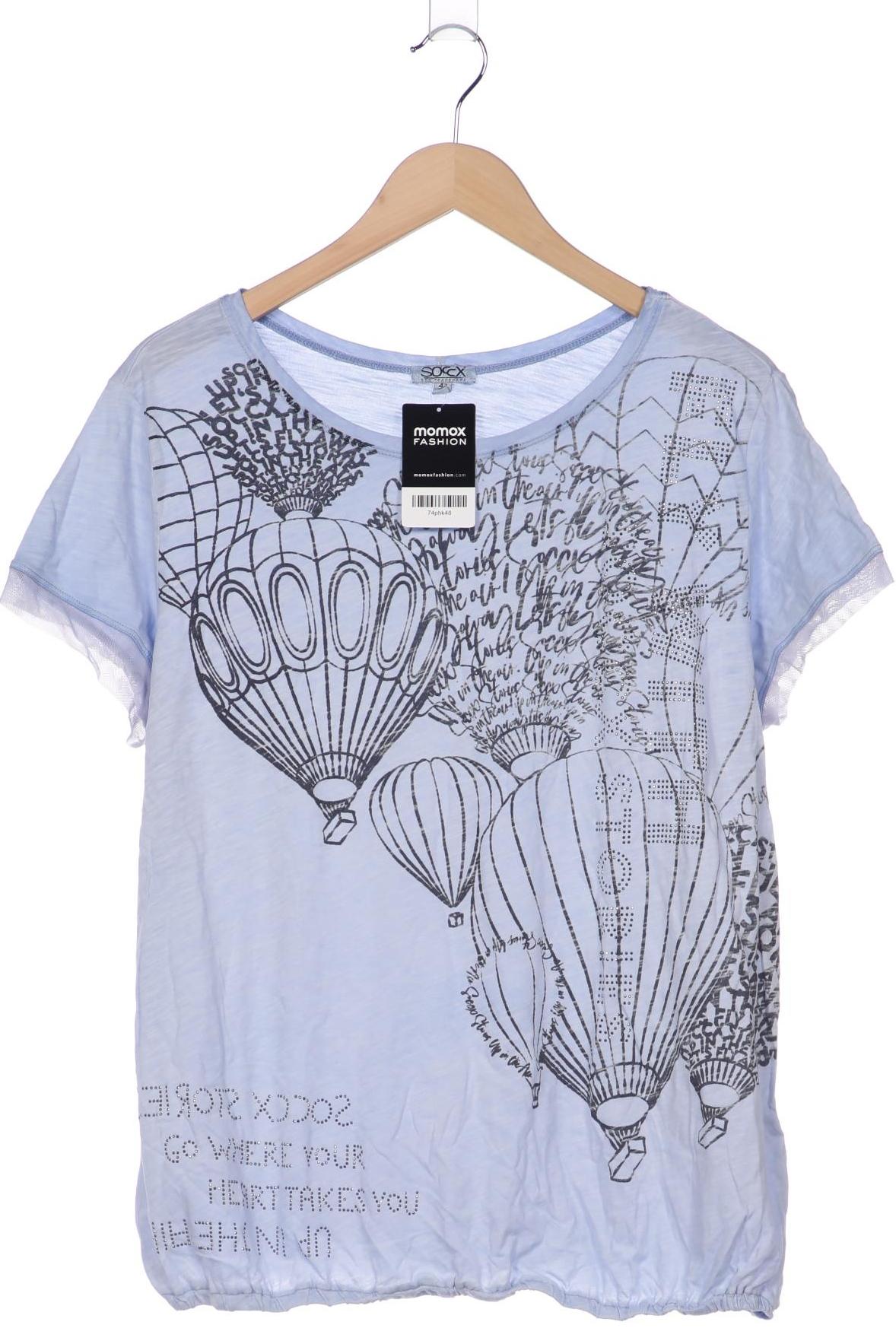 

Soccx Damen T-Shirt, blau, Gr. 42