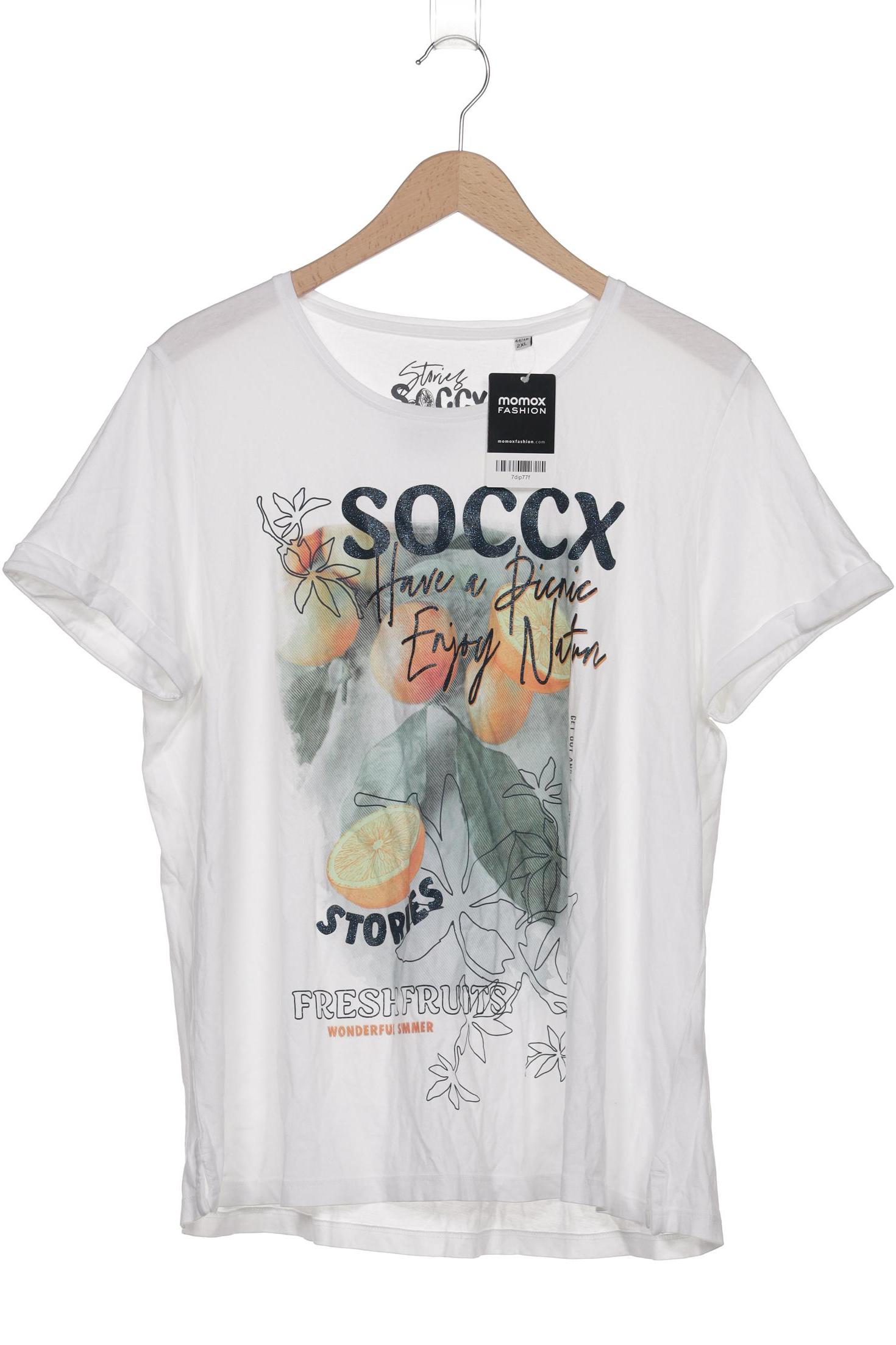 

Soccx Damen T-Shirt, weiß, Gr. 46