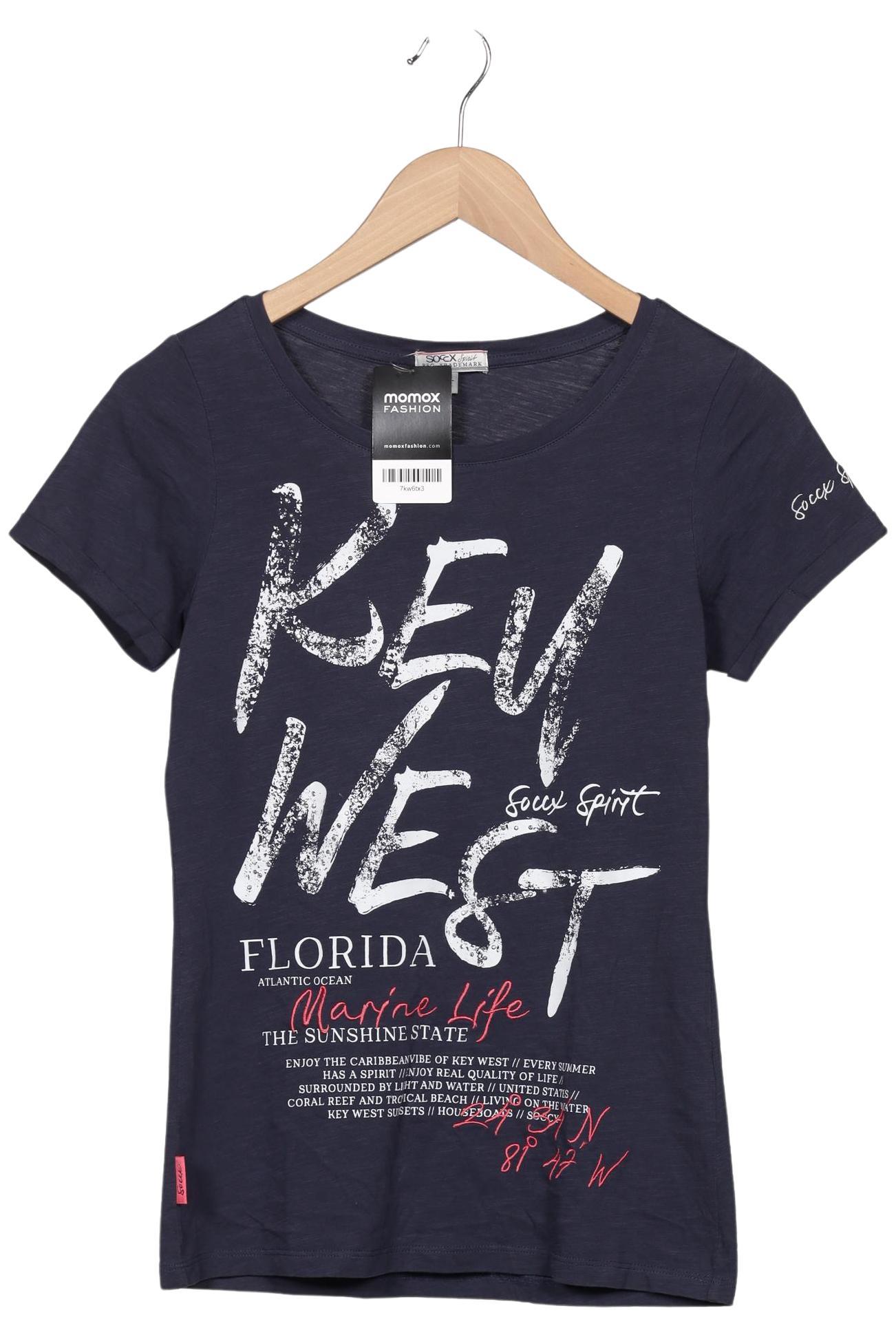 

Soccx Damen T-Shirt, marineblau, Gr. 34