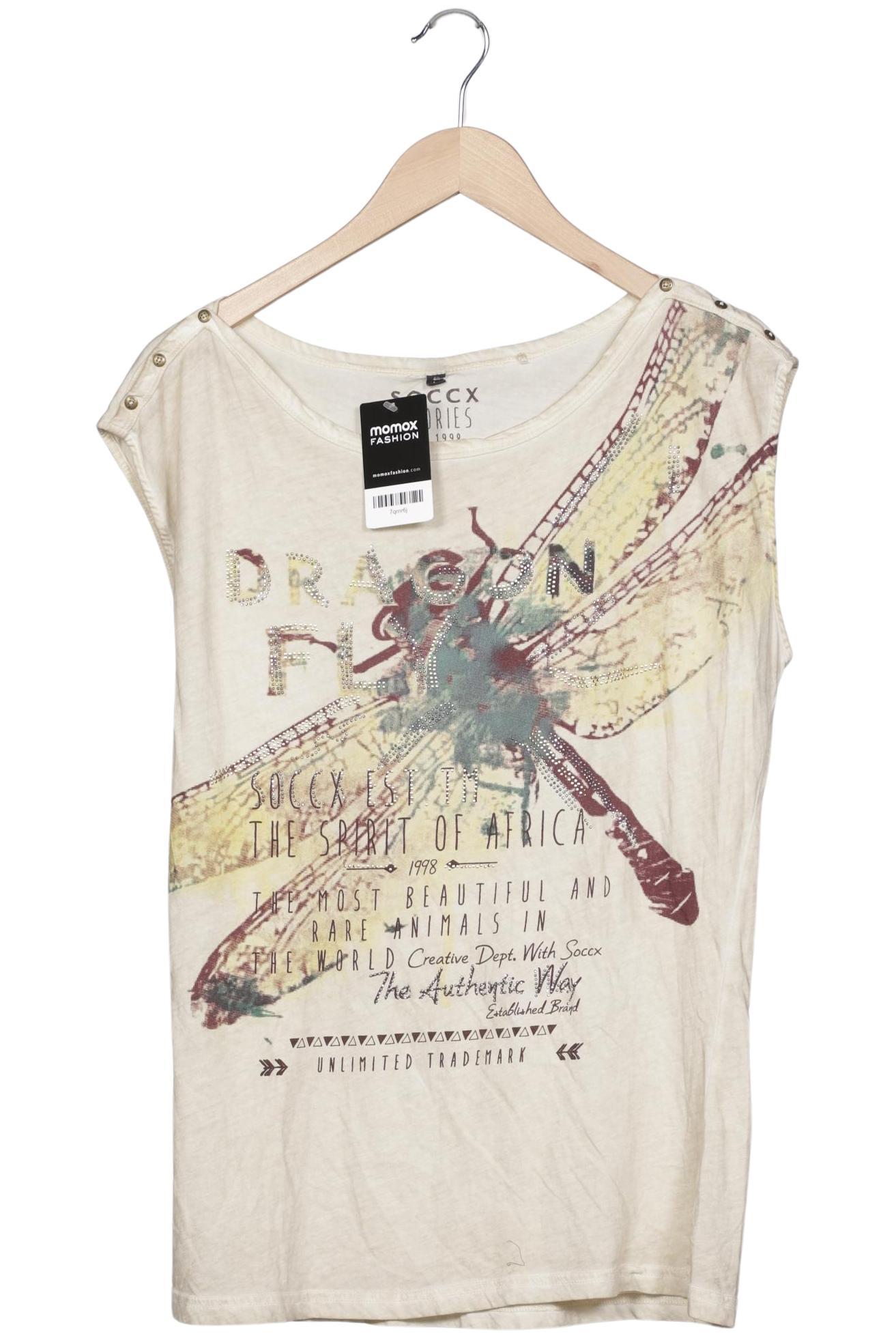 

Soccx Damen T-Shirt, beige, Gr. 40