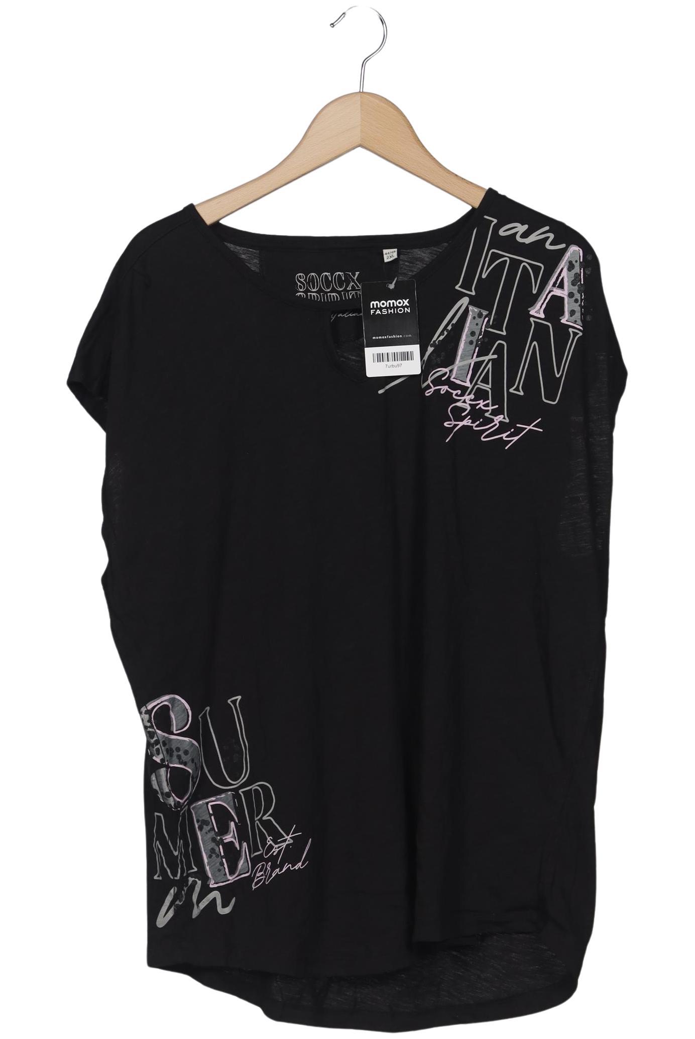 

Soccx Damen T-Shirt, schwarz, Gr. 46