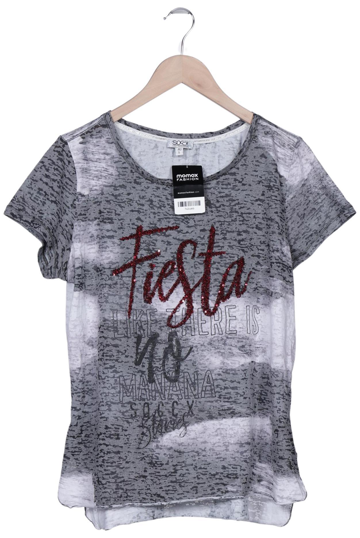 

Soccx Damen T-Shirt, grau, Gr. 40
