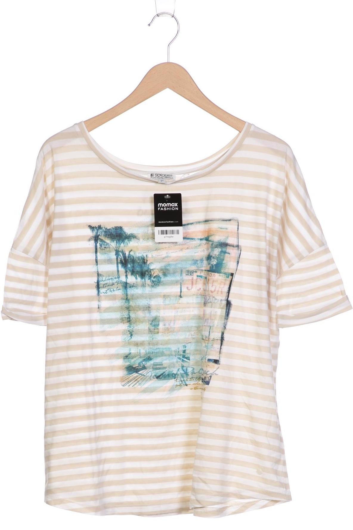 

Soccx Damen T-Shirt, beige, Gr. 40