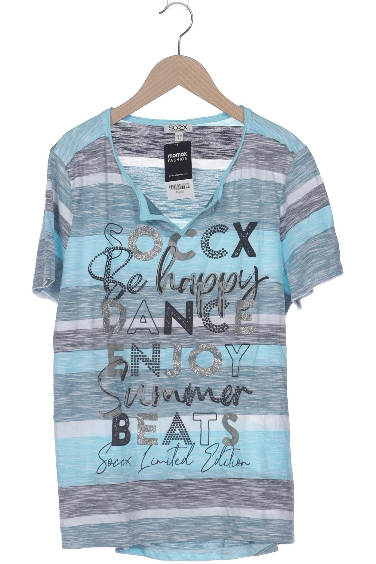 

Soccx Damen T-Shirt, hellblau, Gr. 42