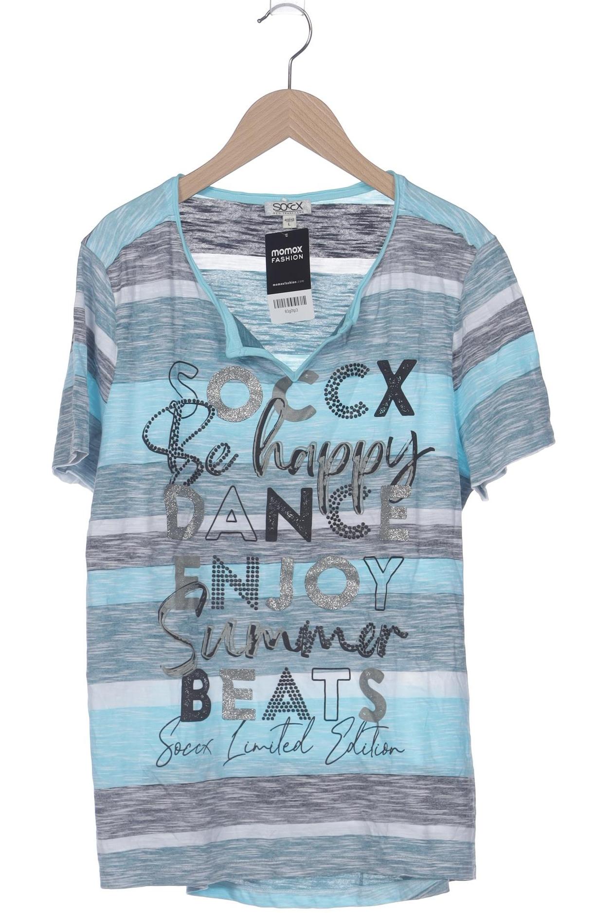 

Soccx Damen T-Shirt, hellblau, Gr. 42