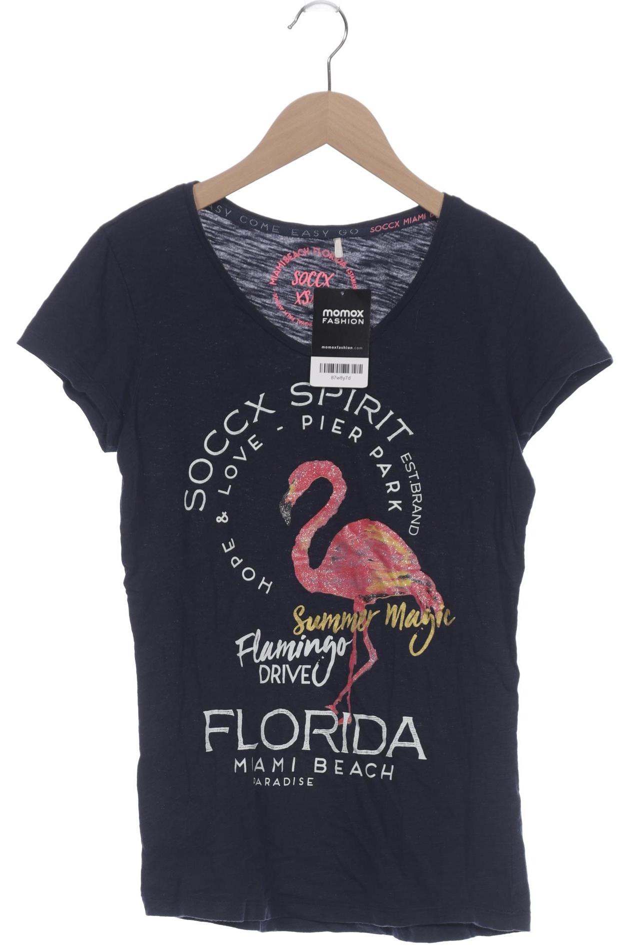 

Soccx Damen T-Shirt, marineblau, Gr. 34
