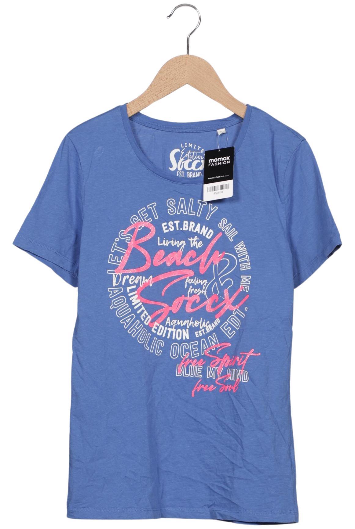 

Soccx Damen T-Shirt, blau, Gr. 36
