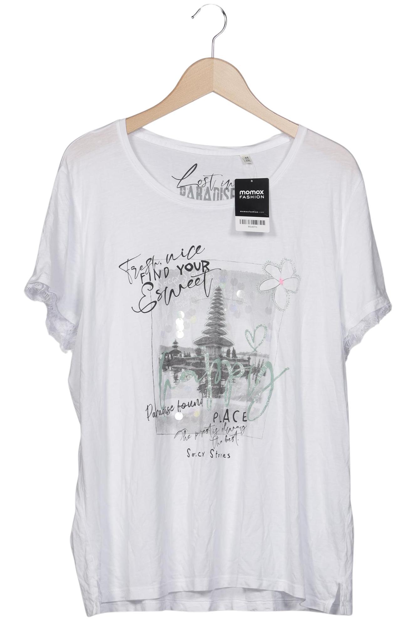 

Soccx Damen T-Shirt, weiß, Gr. 44