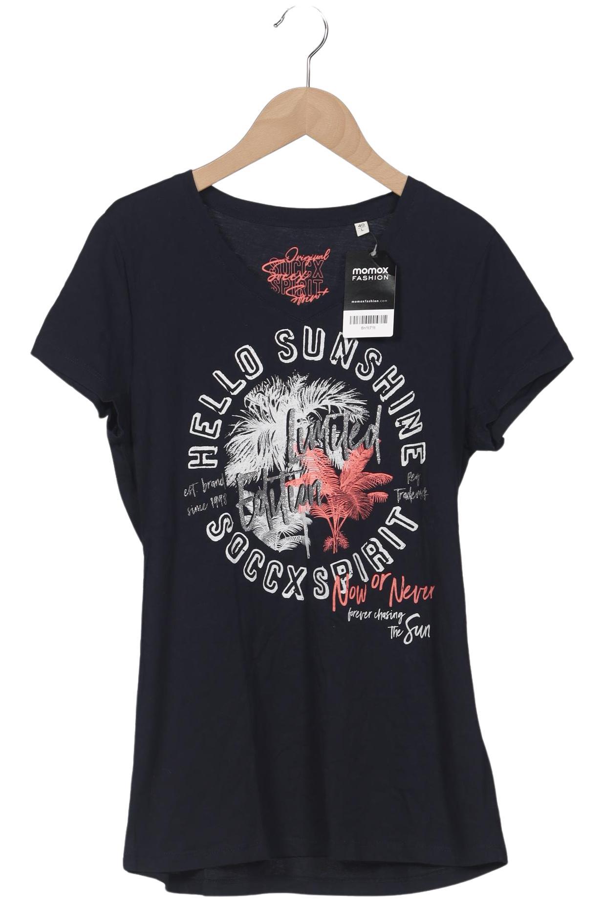 

Soccx Damen T-Shirt, marineblau, Gr. 40