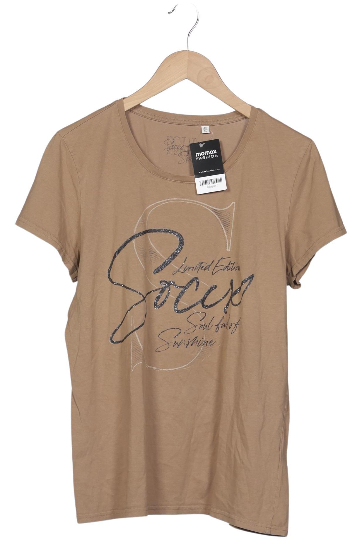 

Soccx Damen T-Shirt, beige, Gr. 42