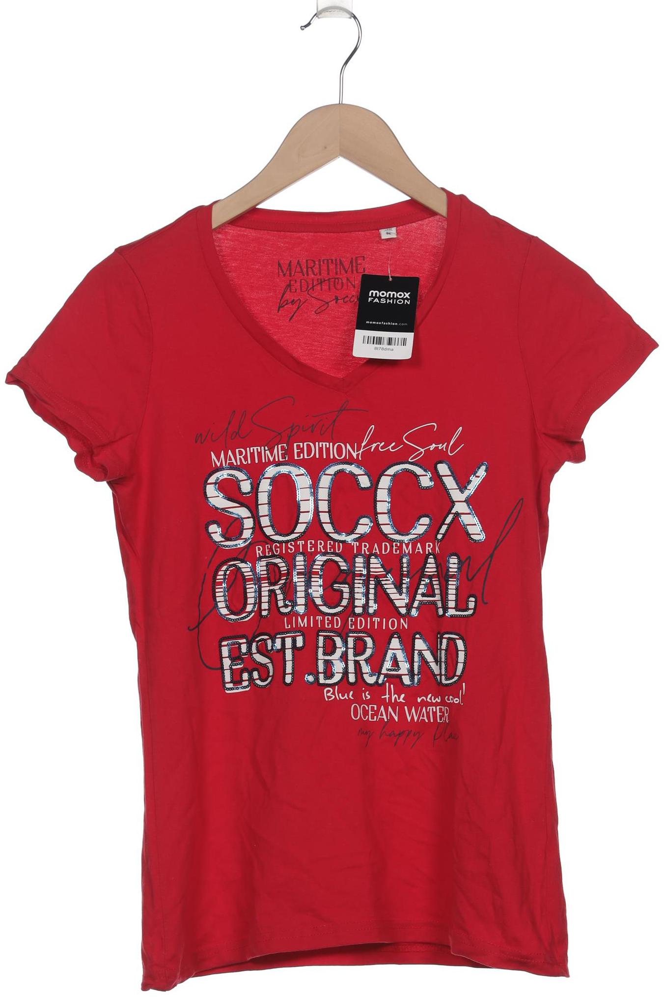 

Soccx Damen T-Shirt, rot, Gr. 38