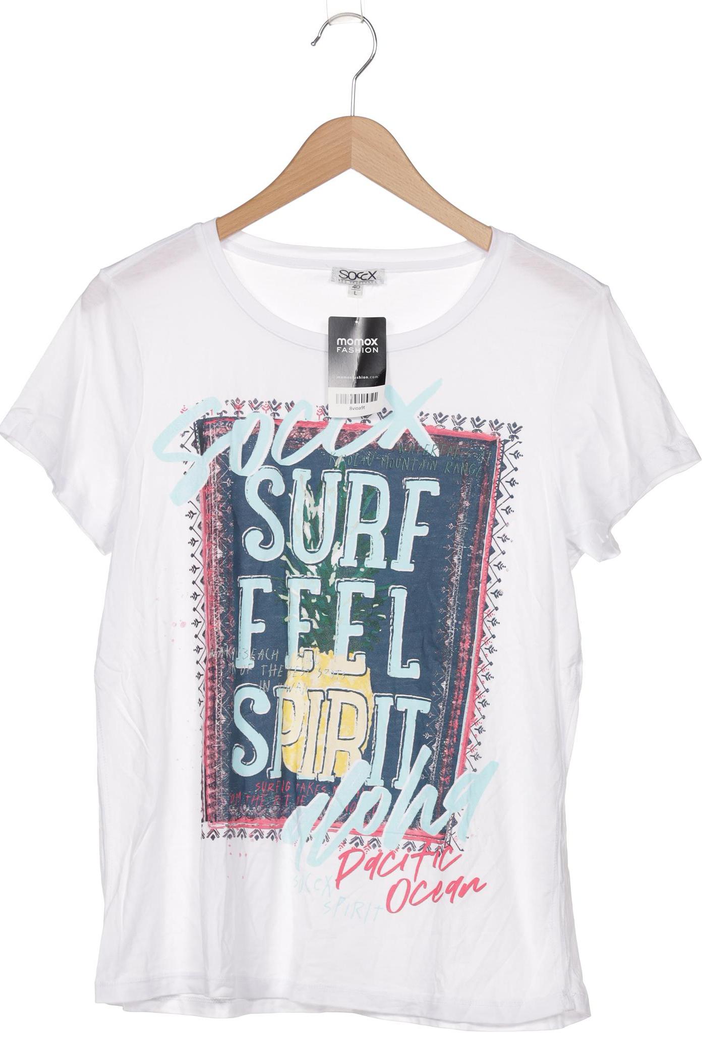 

Soccx Damen T-Shirt, weiß, Gr. 40