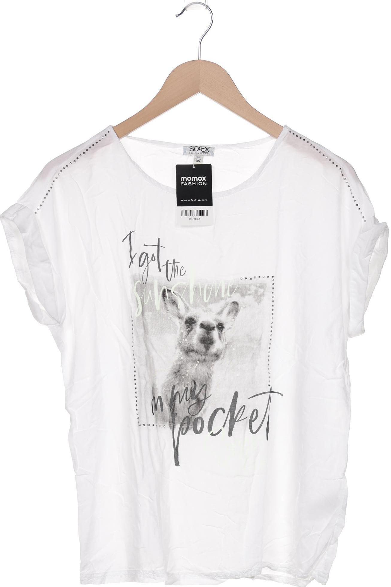 

Soccx Damen T-Shirt, weiß, Gr. 34