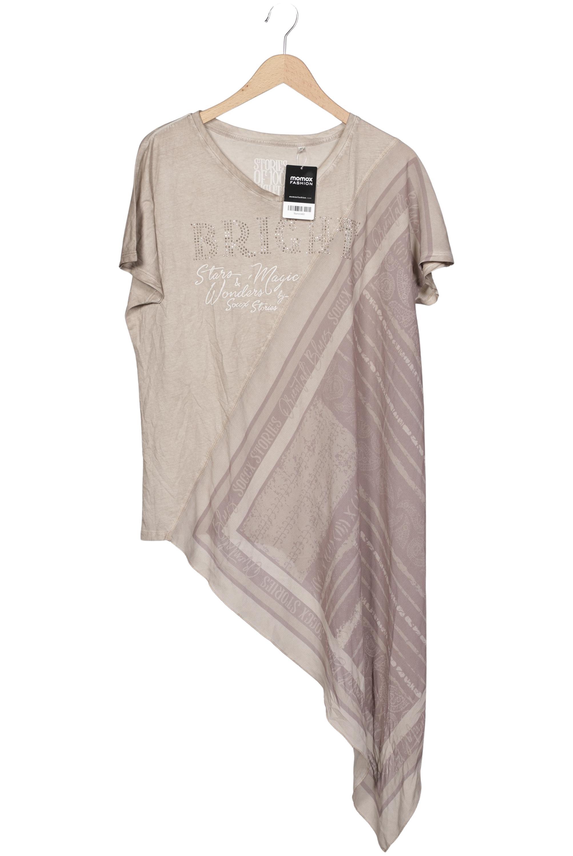 

Soccx Damen T-Shirt, beige, Gr. 42