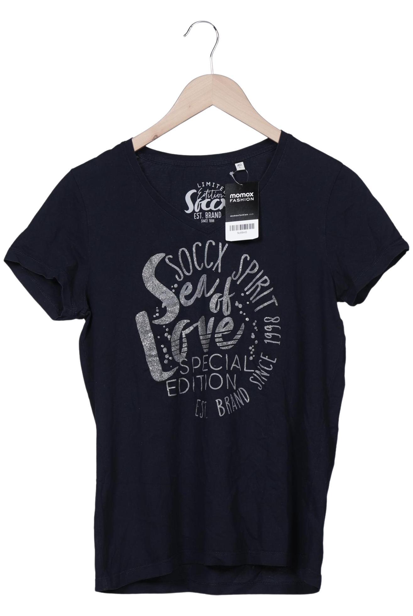 

Soccx Damen T-Shirt, marineblau, Gr. 40