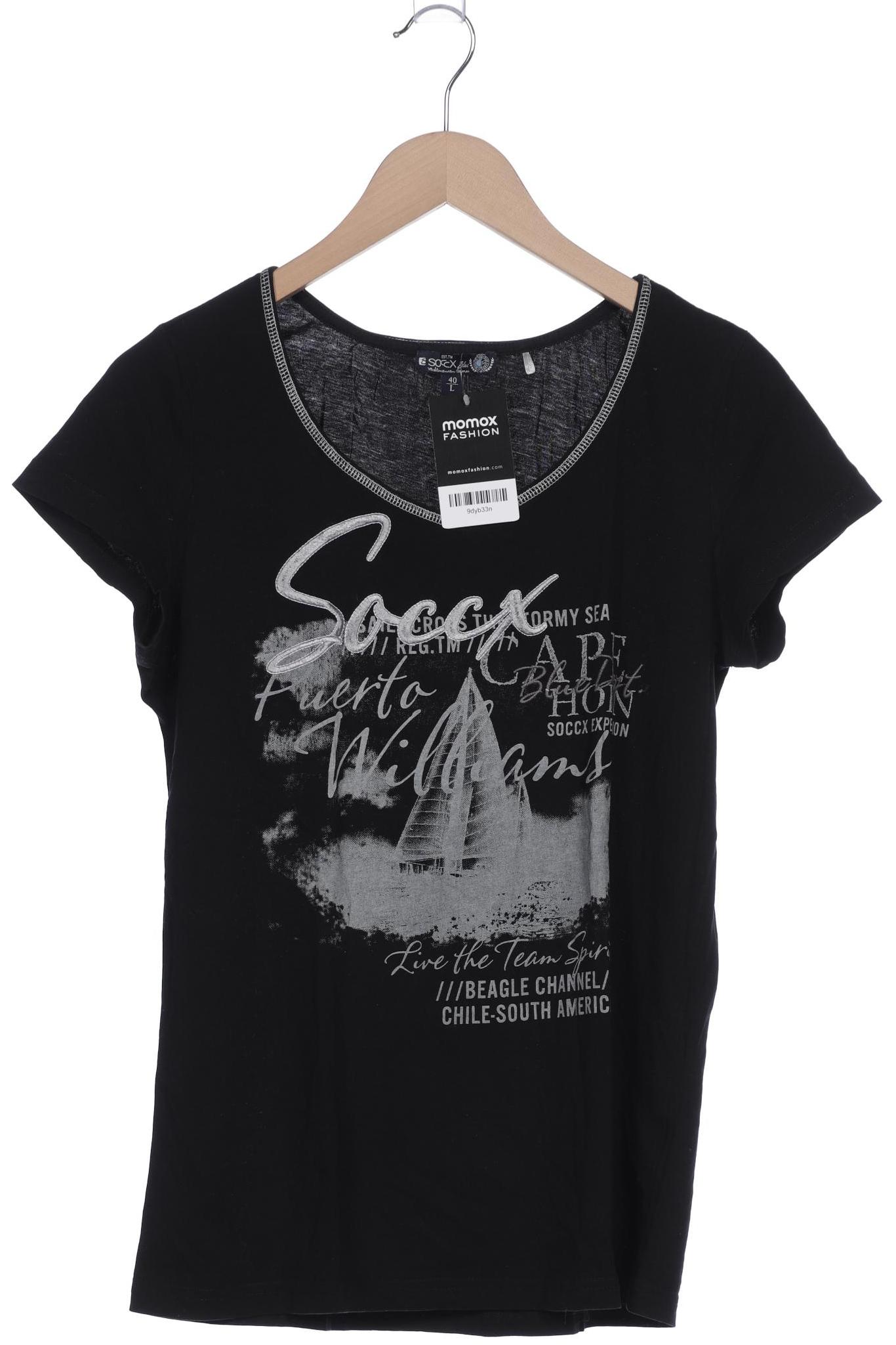 

SOCCX Damen T-Shirt, schwarz