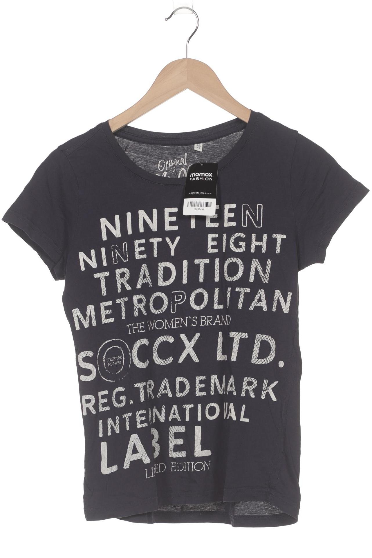 

Soccx Damen T-Shirt, marineblau, Gr. 34