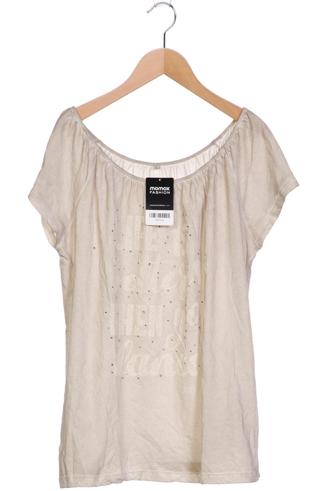 

Soccx Damen T-Shirt, beige, Gr. 42