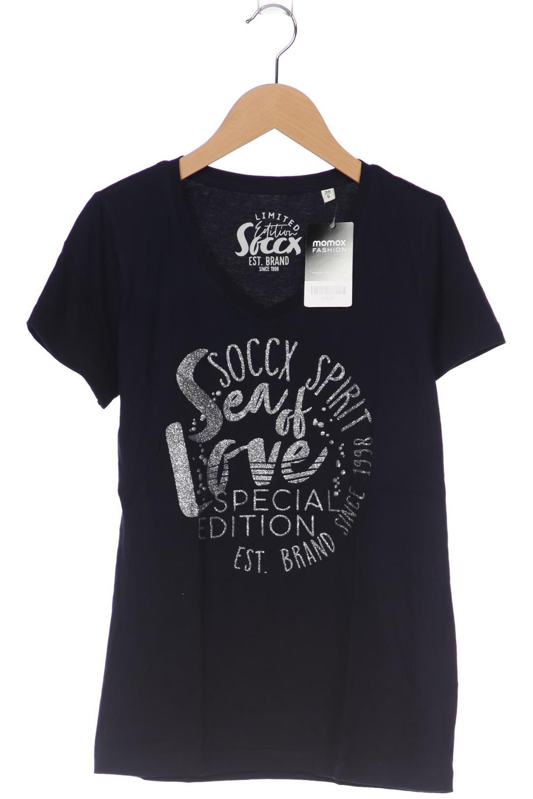 

SOCCX Damen T-Shirt, marineblau