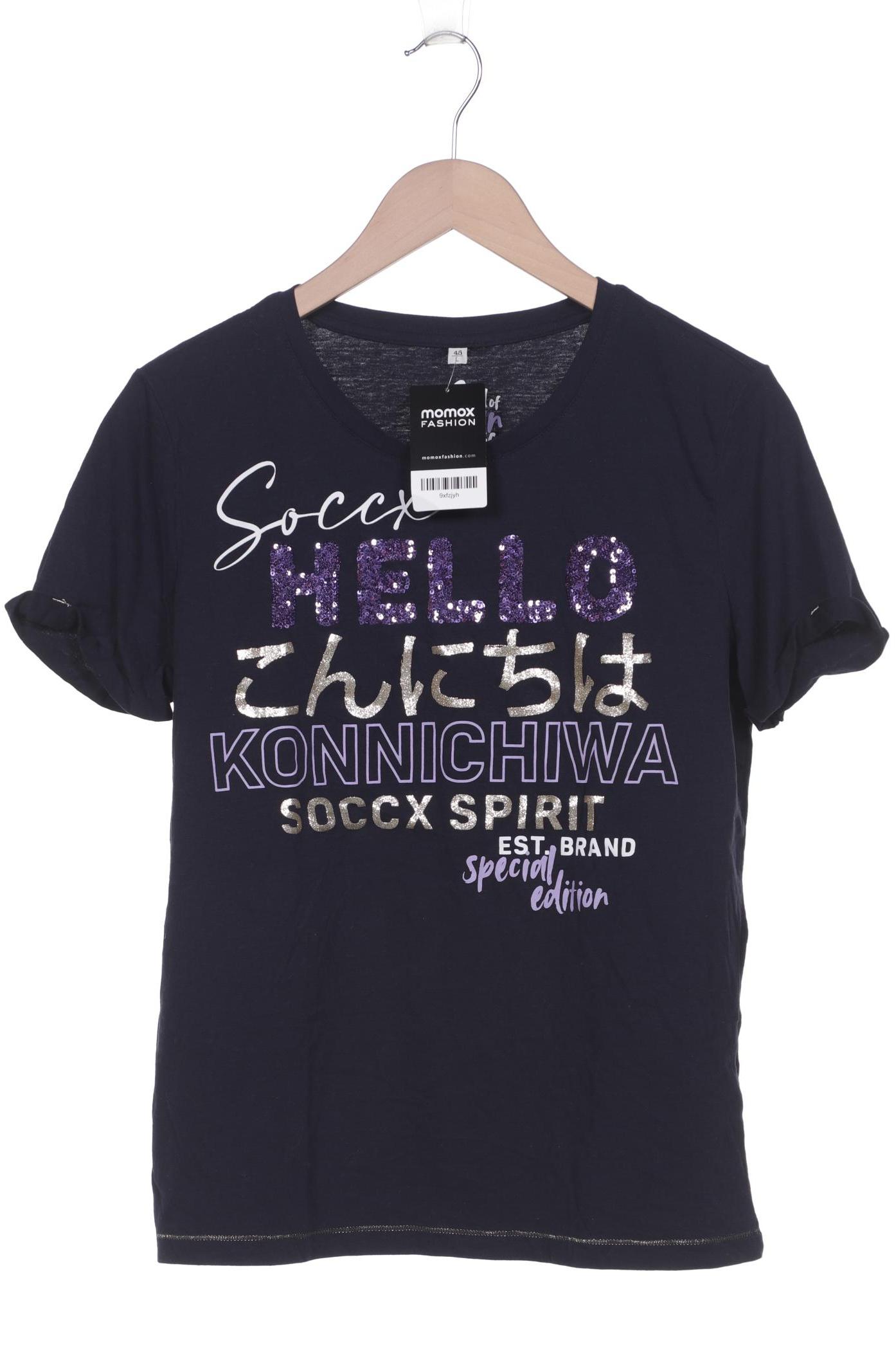 

SOCCX Damen T-Shirt, marineblau