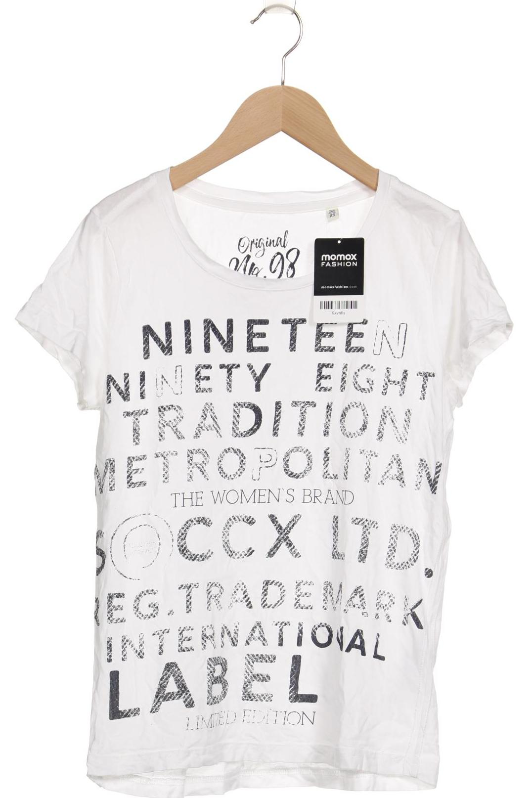 

Soccx Damen T-Shirt, weiß, Gr. 34