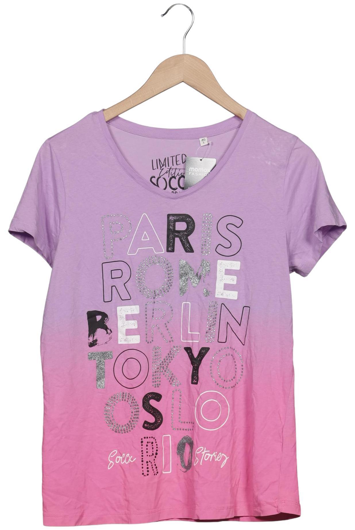 

Soccx Damen T-Shirt, flieder, Gr. 40