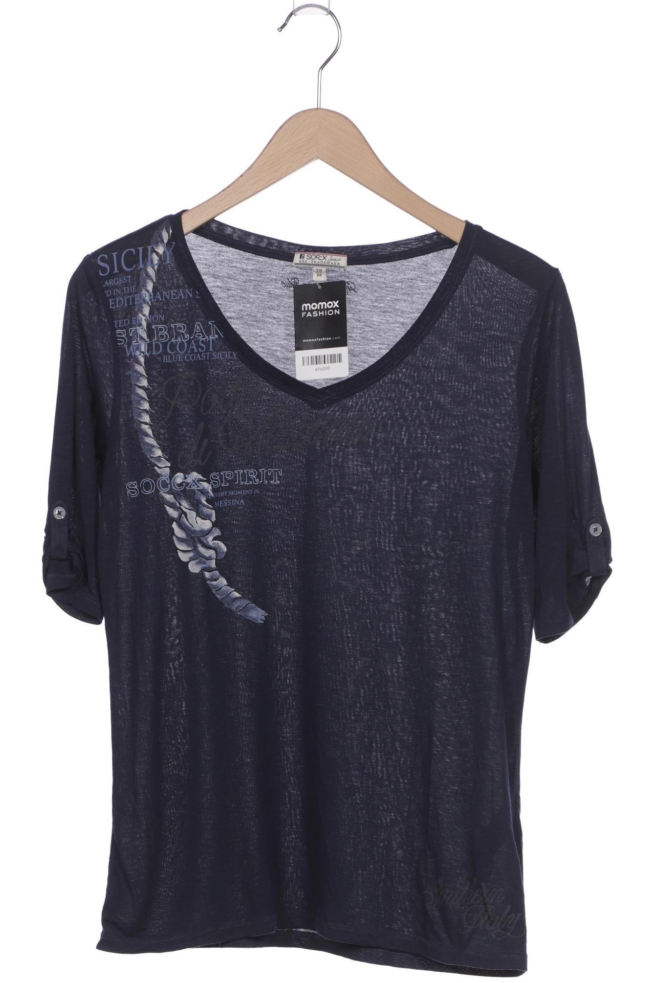 

Soccx Damen T-Shirt, marineblau, Gr. 38