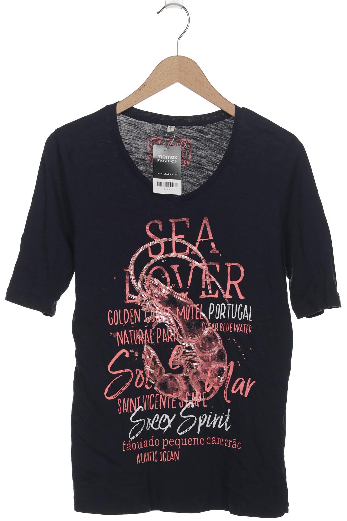 

Soccx Damen T-Shirt, marineblau, Gr. 40