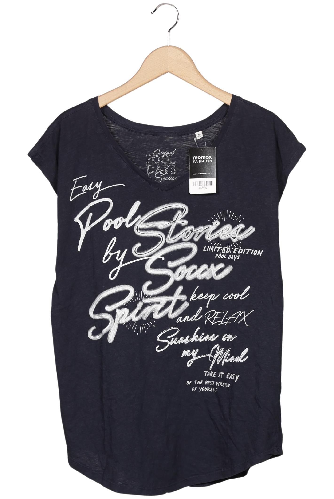 

Soccx Damen T-Shirt, marineblau, Gr. 42