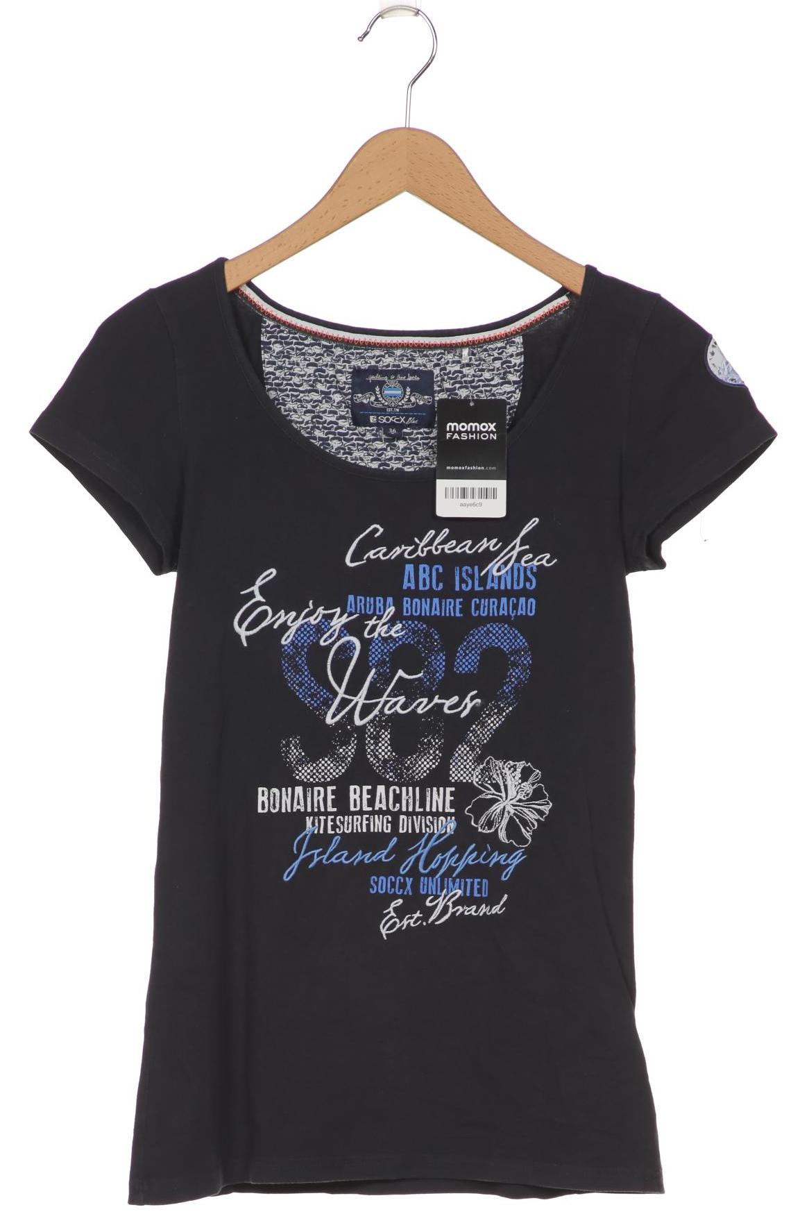

SOCCX Damen T-Shirt, marineblau
