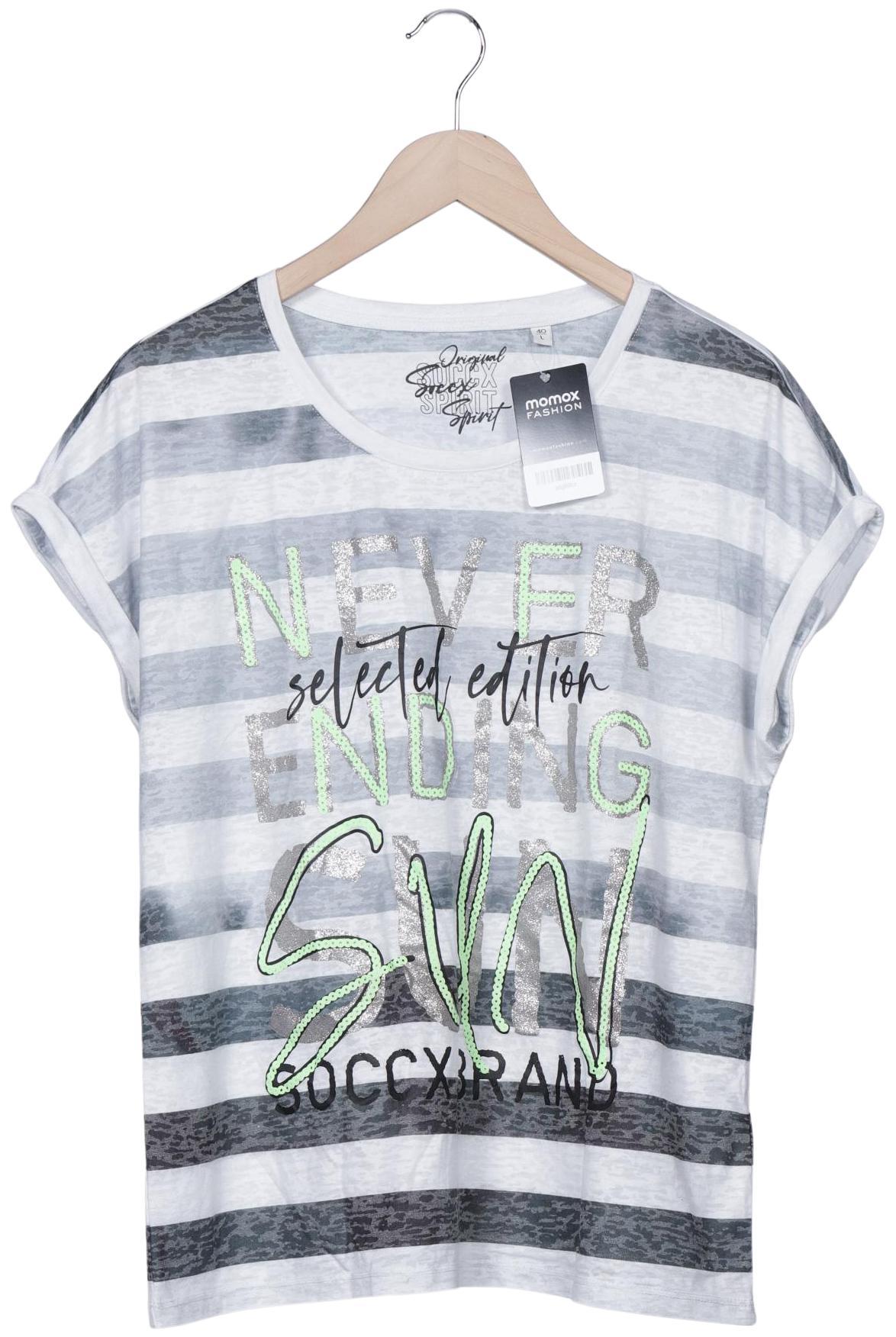 

Soccx Damen T-Shirt, grau, Gr. 40