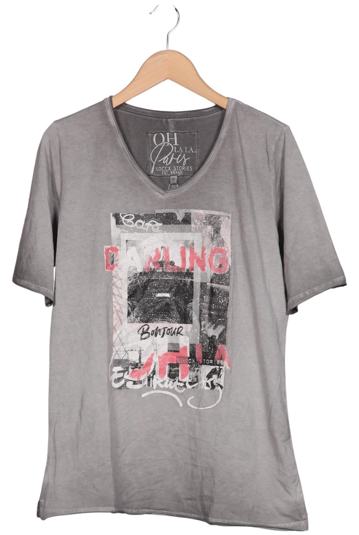 

Soccx Damen T-Shirt, grau, Gr. 40