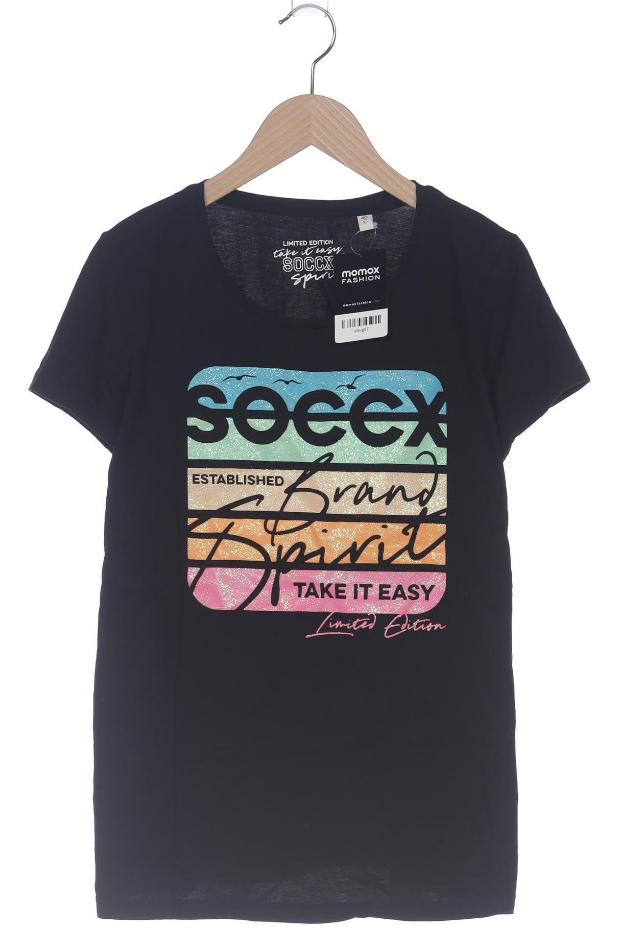 

Soccx Damen T-Shirt, schwarz, Gr. 40