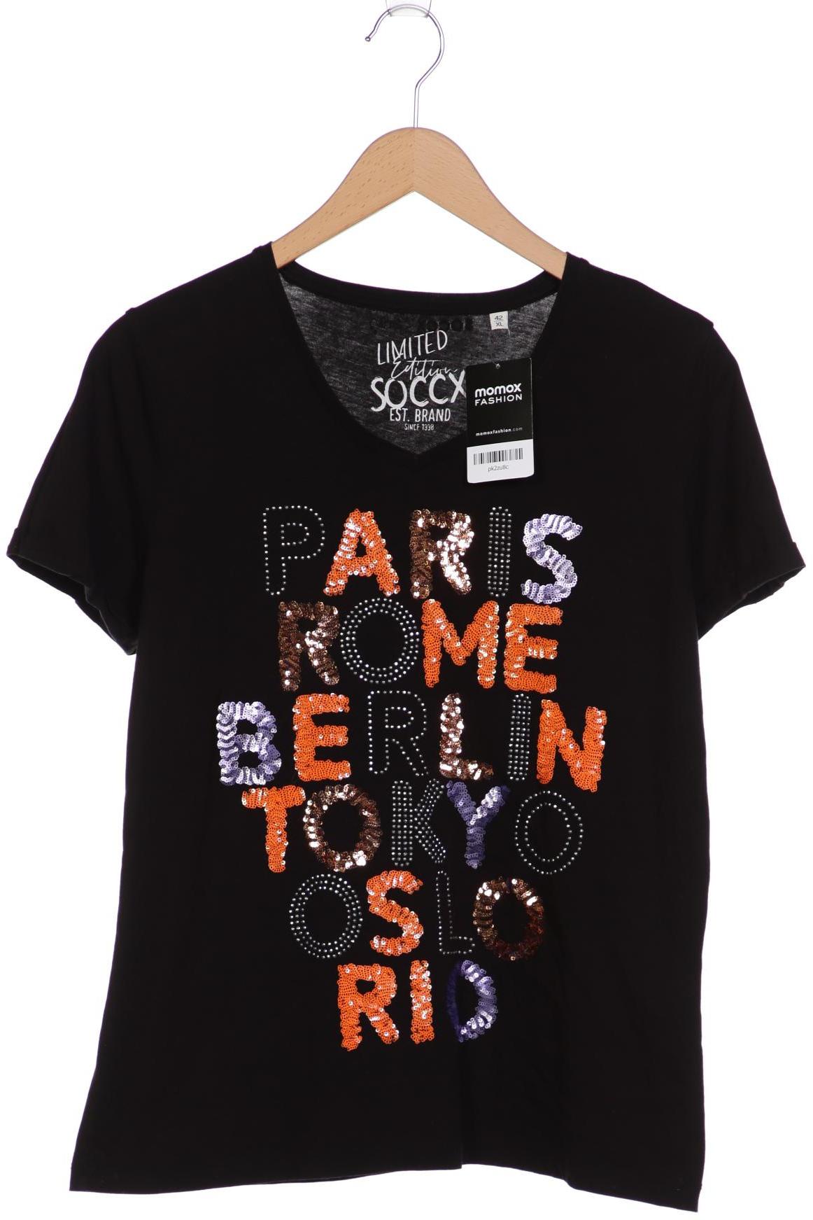 

SOCCX Damen T-Shirt, schwarz