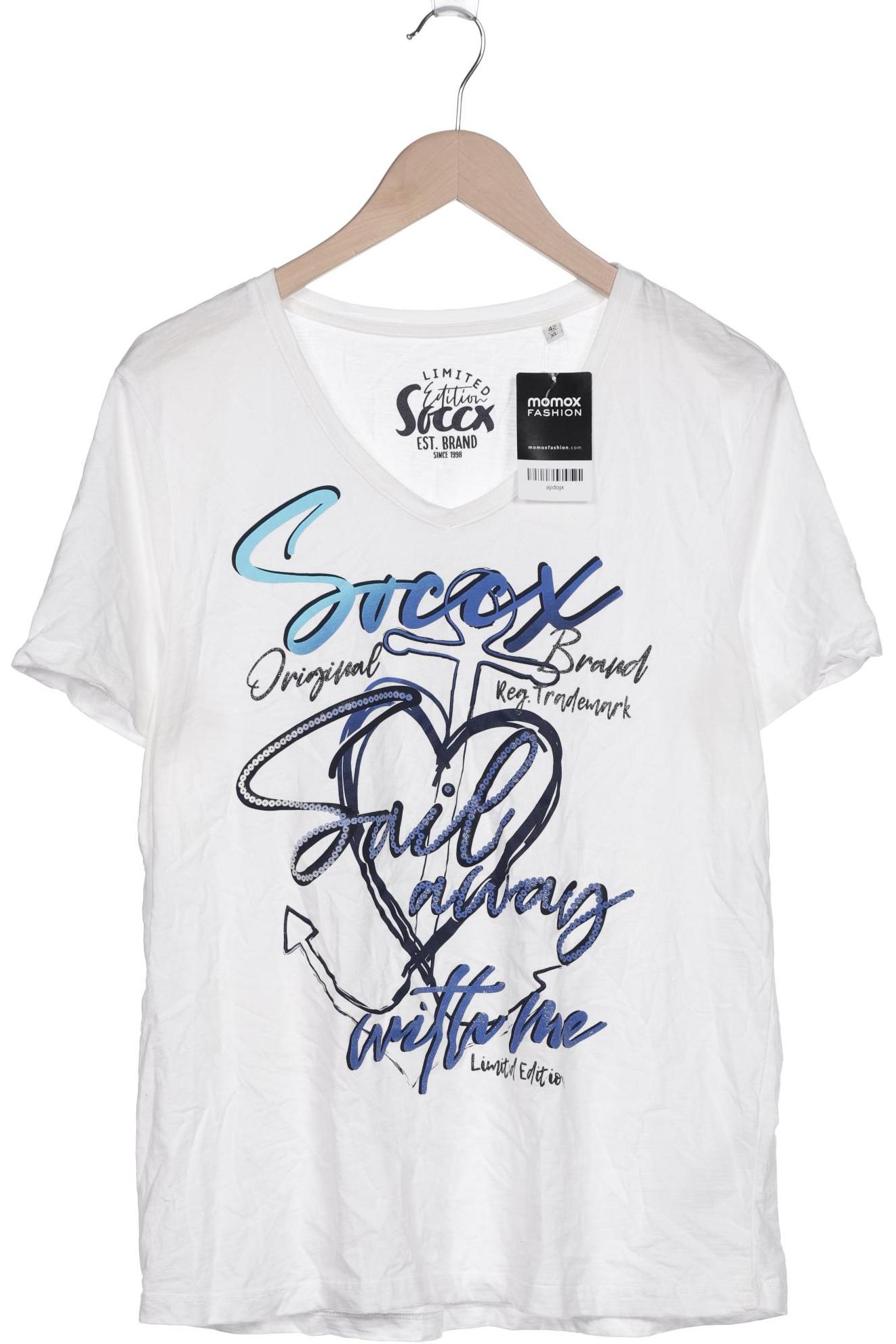 

SOCCX Damen T-Shirt, weiß
