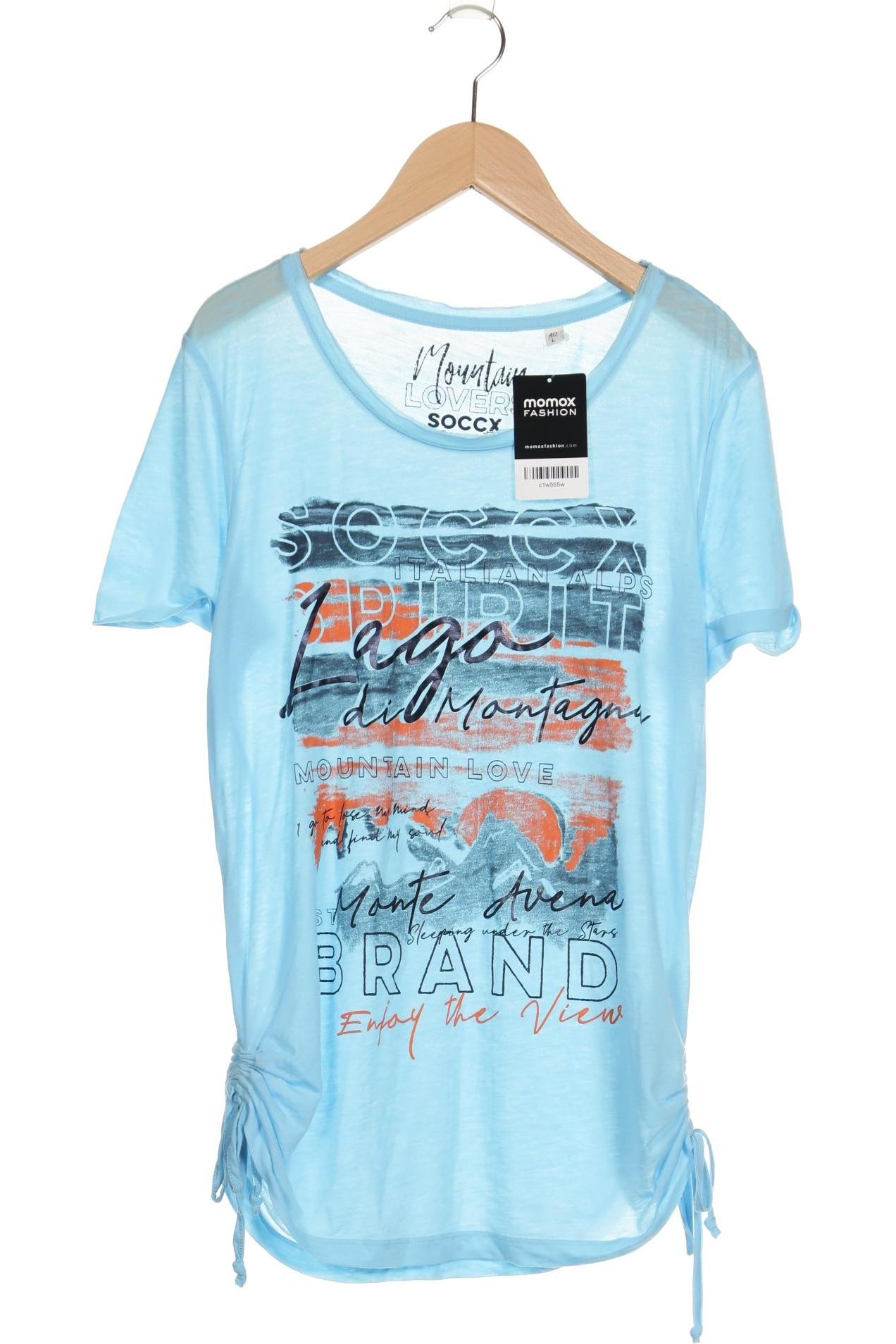 

Soccx Damen T-Shirt, hellblau, Gr. 40