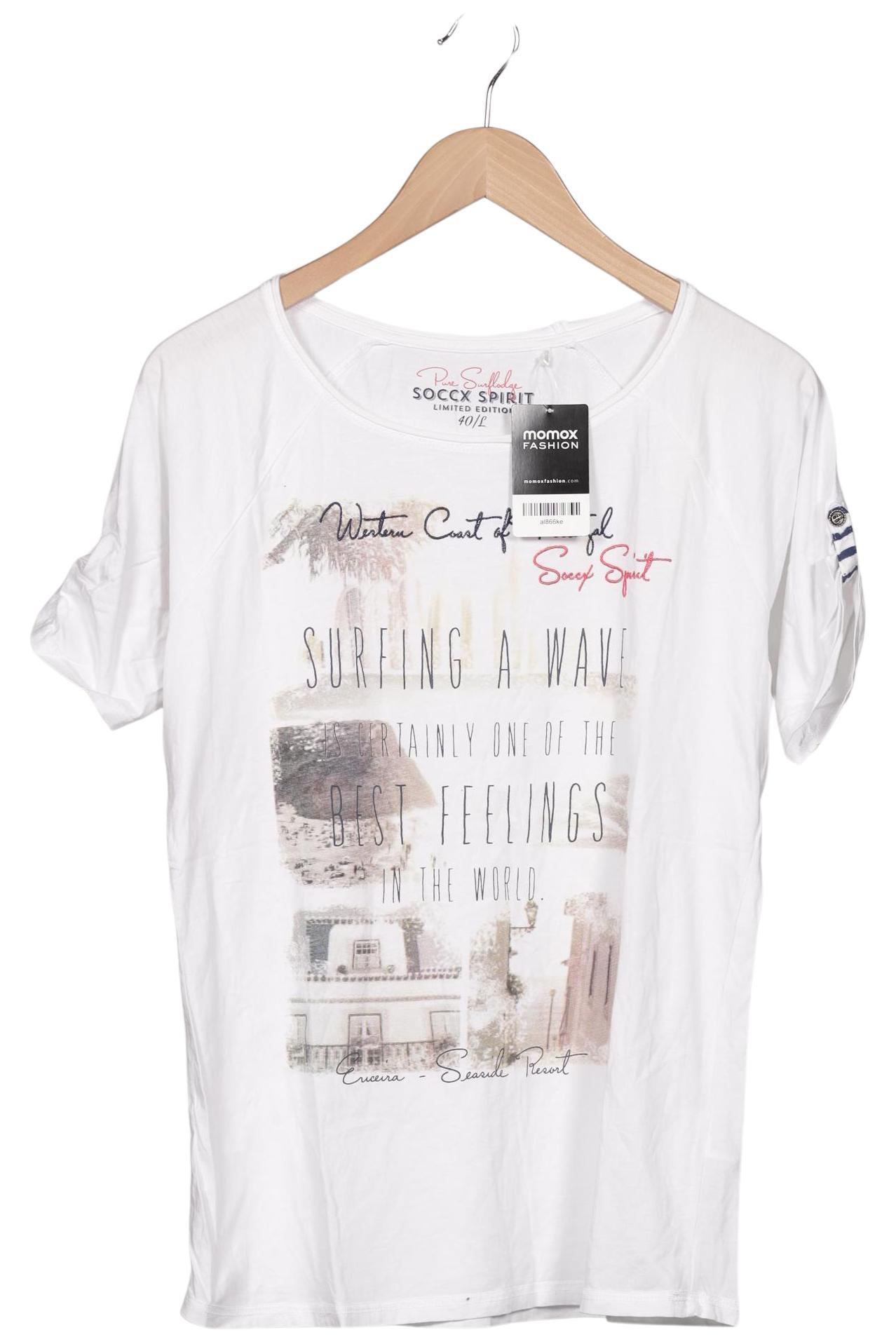

Soccx Damen T-Shirt, weiß, Gr. 40